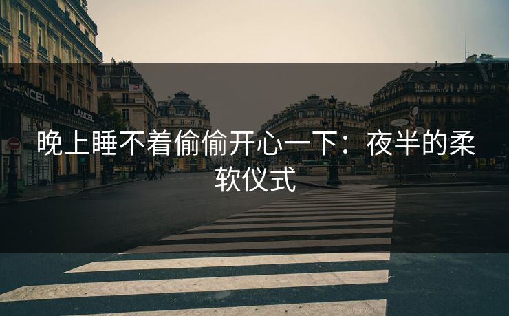 晚上睡不着偷偷开心一下：夜半的柔软仪式
